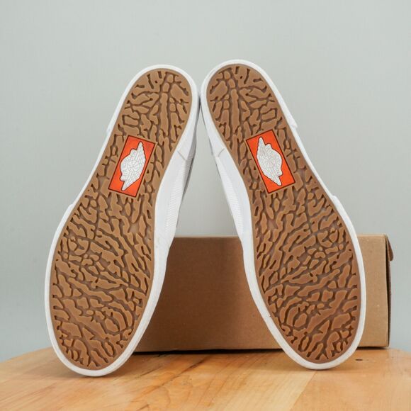 Nike Air Jordan Retro V.1 Men's Size 14 Shoes White Stealth Leather Sneakers - Picture 7 of 9